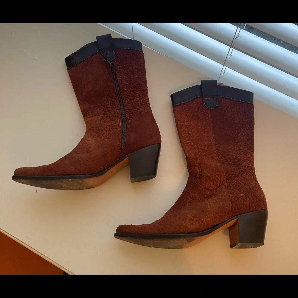 Cowboy Boots From Argentina with Suede/Leather - Picture 3 of 9
